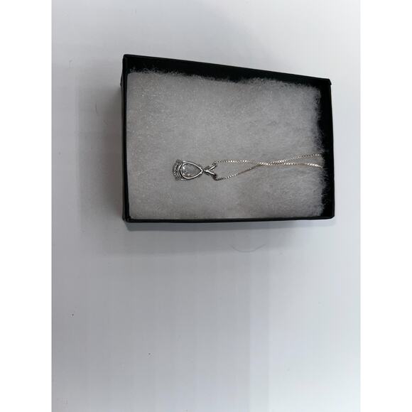 14kt White Gold 2 Carat Pear Lab Diamond Color Grade G-H Clarity Grade SI1-S12 - Picture 13 of 16